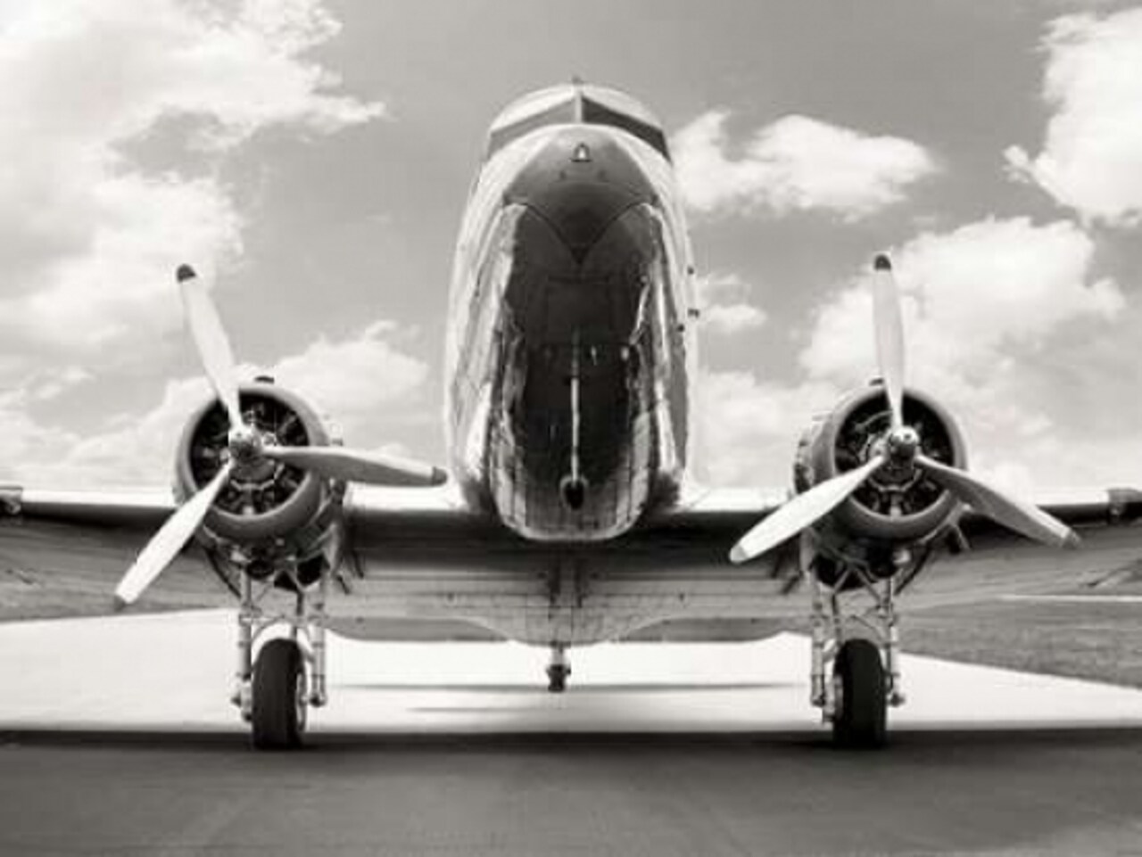 Vintage DC-3 in air field Poster Print by Anonymous - Item # VARPDX3AP3210